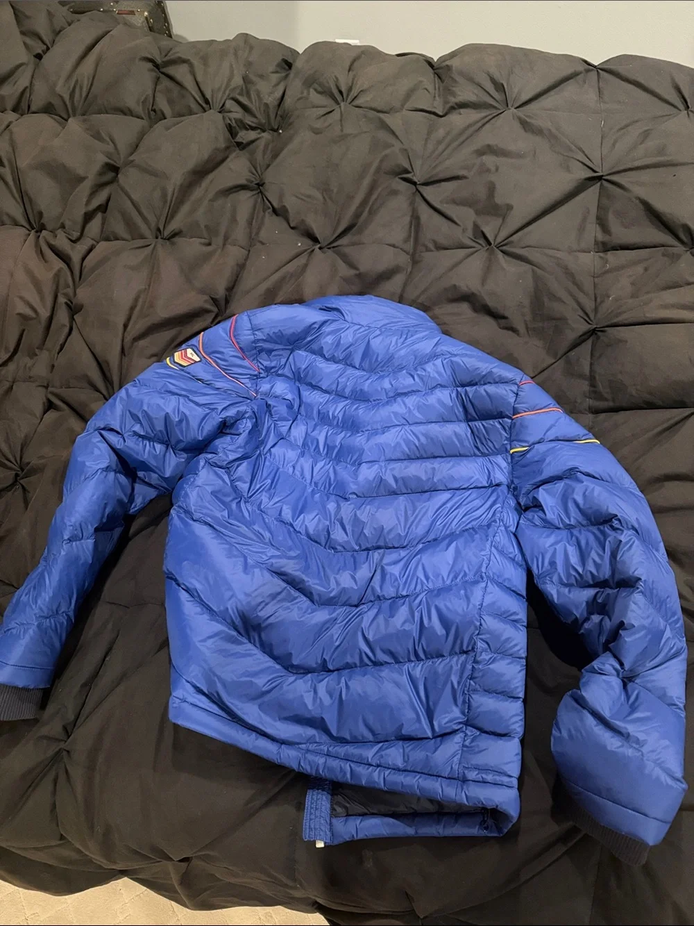 Marine Layer Men's Royal Blue Quilted Puffer Jacket size S